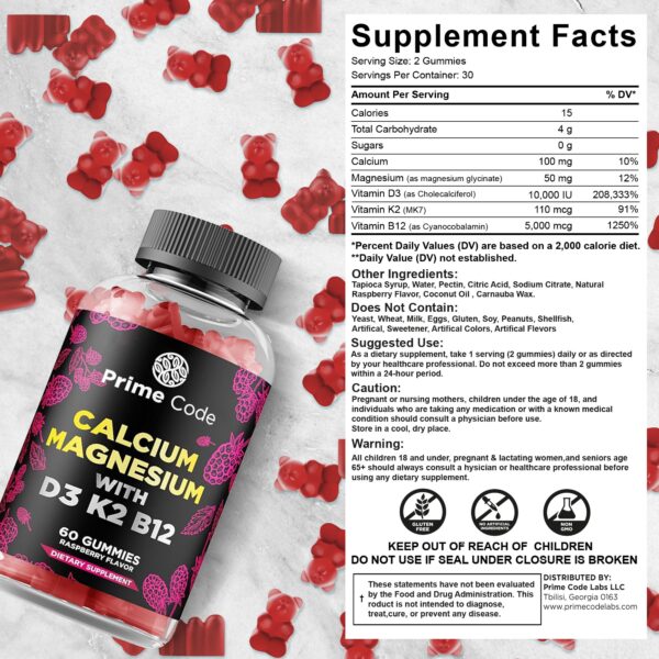 Frasco frontal de gomitas Prime Code