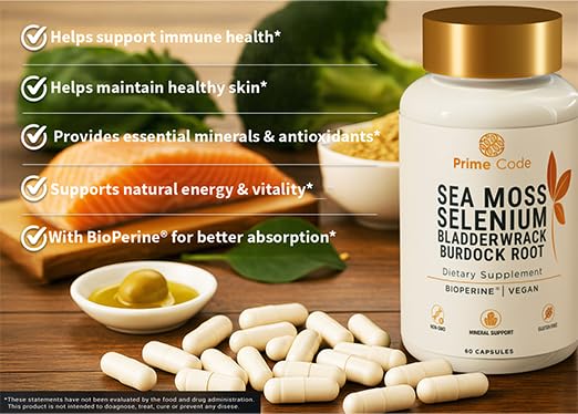 Version 1.0.0 Prime Code Sea Moss packaging detail