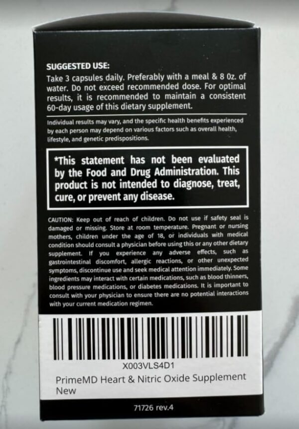 Lista de ingredientes PrimeMD