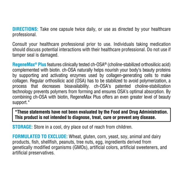 Primer plano de cápsulas RegeneMax Plus
