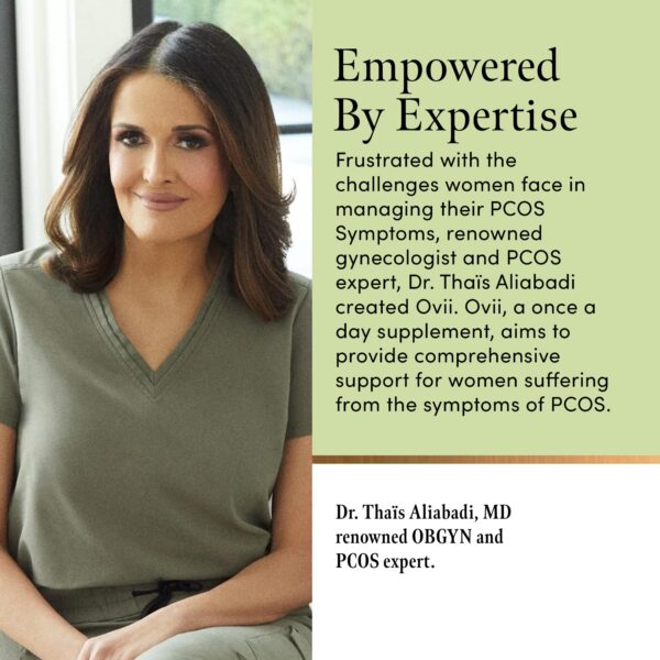 Frasco de Ovii PCOS en primer plano