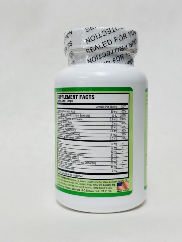 Princess Lifestyle Vision-Optimizer health fórmula suplemento visión