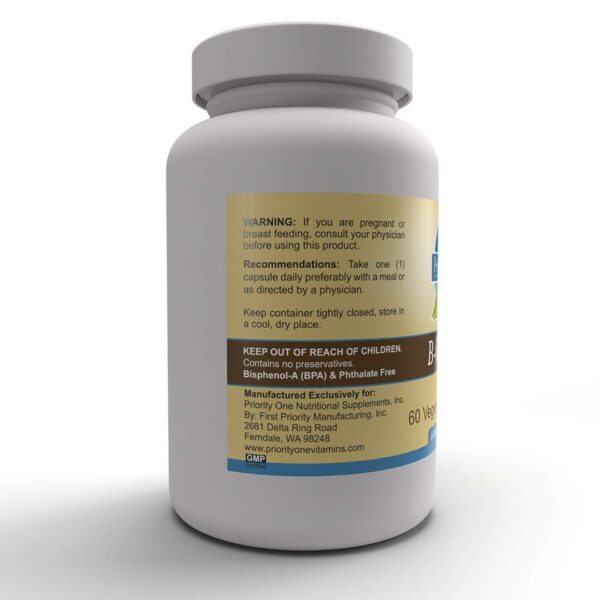 Priority One Vitaminas Complejo B vista interior envase