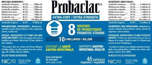 Probaclac apoyo sistema inmune e intestinal 45 cápsulas