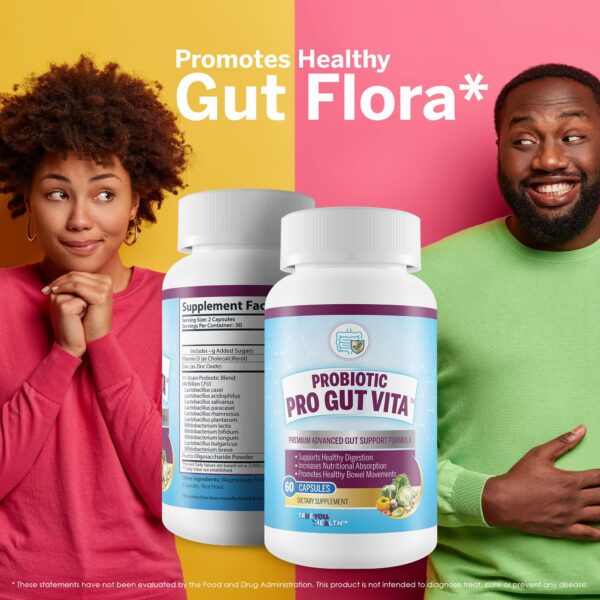 Probiotic Pro Gut Vita paquete suplemento digestivo y vitamínico