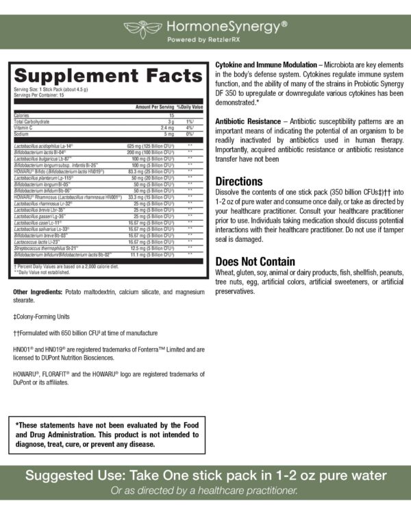 Probiotic Synergy DF 350 sobres para microbioma saludable