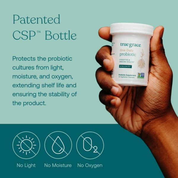 Probiótico con cepas verificadas y protegidas True Grace 30 caps