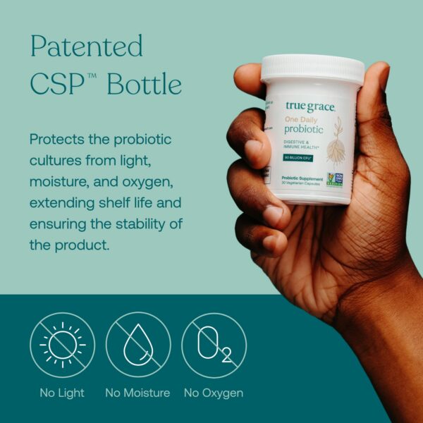 Probiótico con cepas verificadas y protegidas True Grace