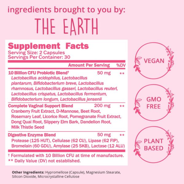 Probióticos Happy Healthy Hippie con enzimas digestivas y botánicos