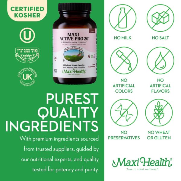 Probióticos para hombres y mujeres Maxi Health con 15 cepas activas