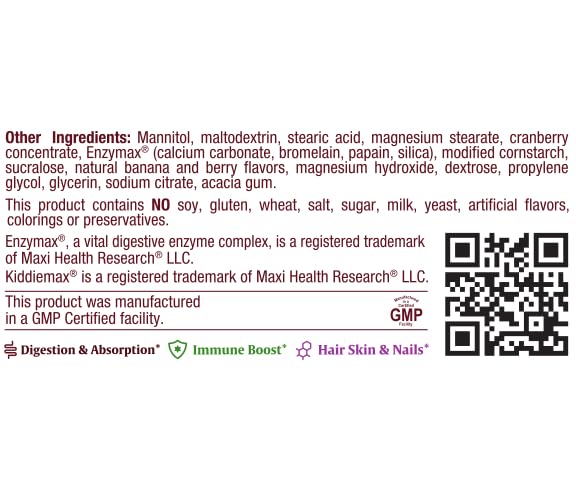 Probióticos Maxi Health Yummie Oraldophilus presentación gomitas