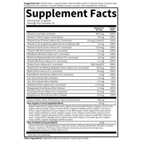 Probióticos para mujeres Garden of Life en cápsulas