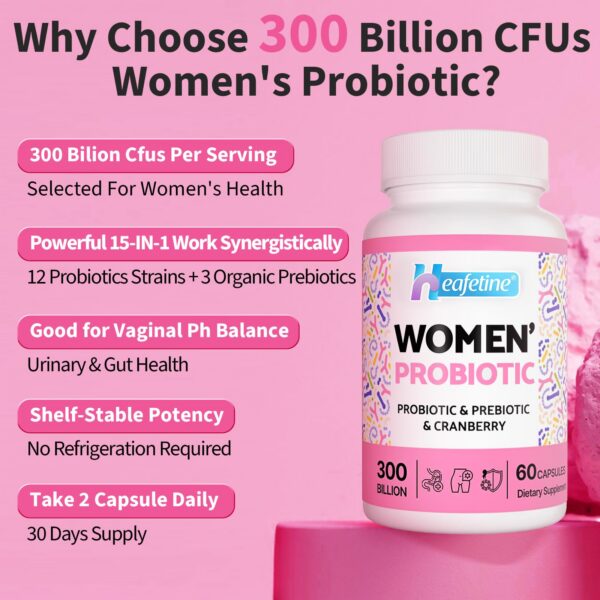 Probióticos para mujeres Heafetine en empaque seguro