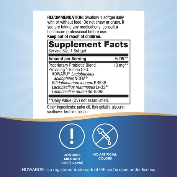 Probióticos Nature's Way 1 billón cultivos cápsulas blandas confiables