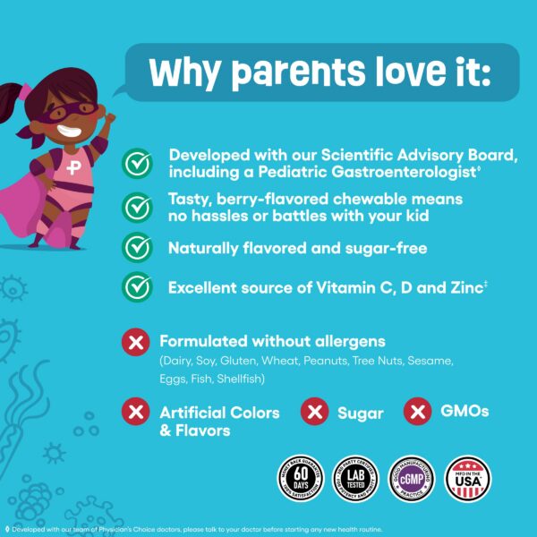 Probióticos para niños sin azúcar ni colorantes