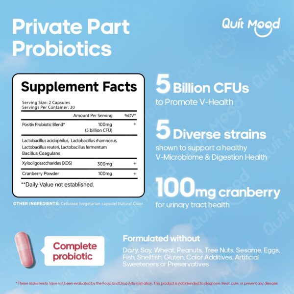 Probióticos Quit mood con arándano y prebióticos para mujeres