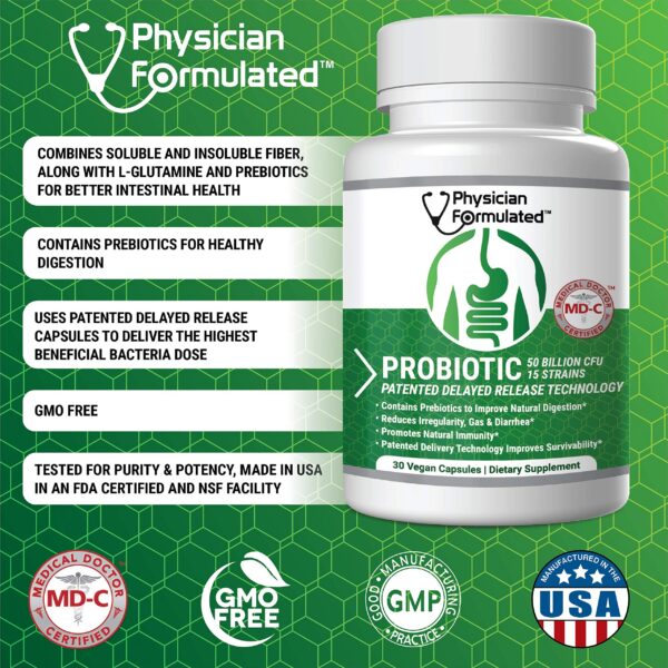 Probióticos con tecnología patentada para protección intestinal máxima