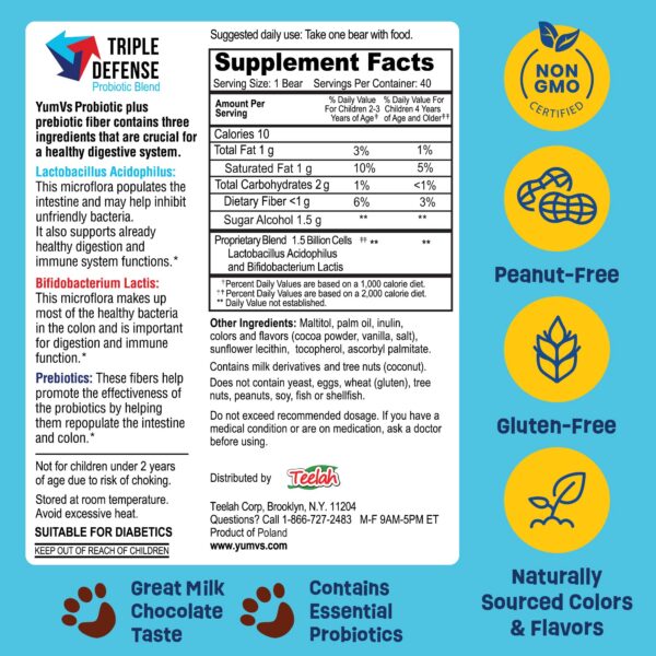 Probióticos YUM-V'S certificaciones