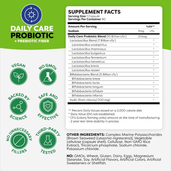 Probulin cápsulas probióticas veganas para salud