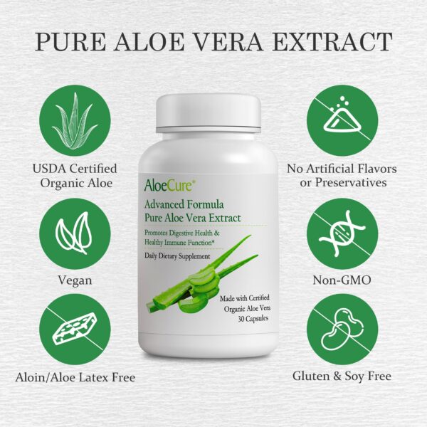 Producto AloeCure libre de aloína para soporte digestivo y desintoxicación natural
