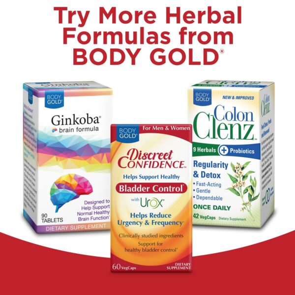 Producto BODY GOLD apoyo urgente urinaria y control vesical