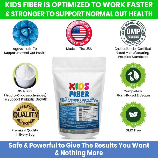 Producto fibra para niños para digestión sana y suave
