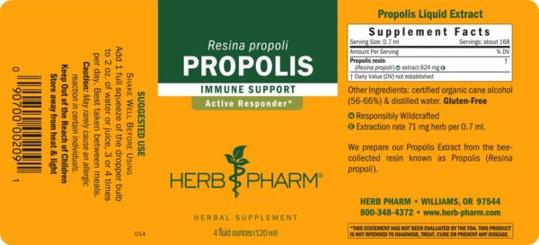 Producto Herb Pharm extracto propóleos rápido absorción
