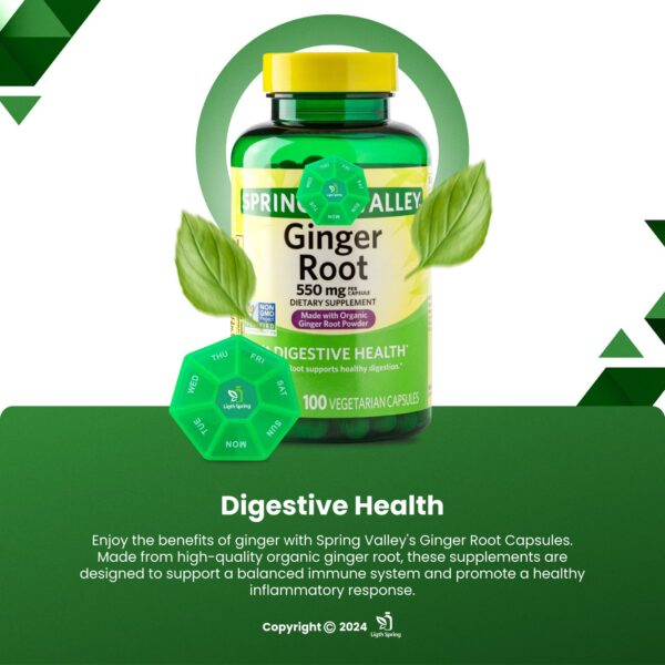 producto light spring con raíz de jengibre orgánico