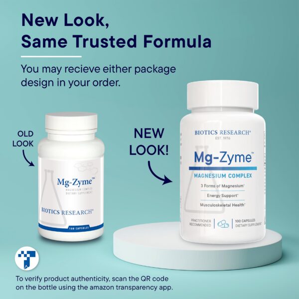 Producto Mg-Zyme triple magnesio Biotics Research 100 cápsulas