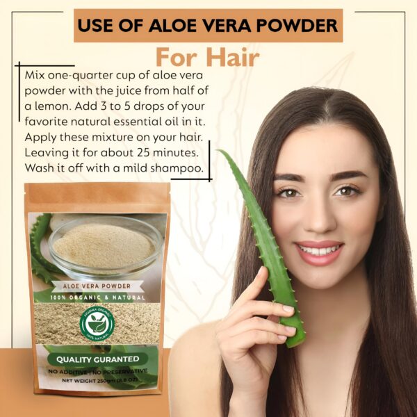 Producto natural de aloe vera sin aditivos químicos