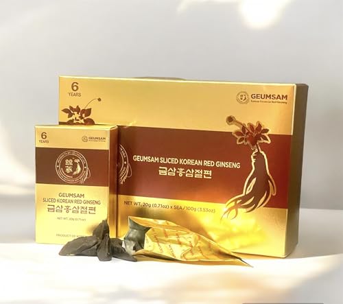 Producto natural Ginseng Rojo Coreano rebanado