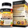 Producto no GMO cápsulas de cúrcuma y pimienta negra BioPerine