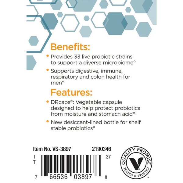 Producto probiótico 33 cepas para soporte salud colon y respiratoria