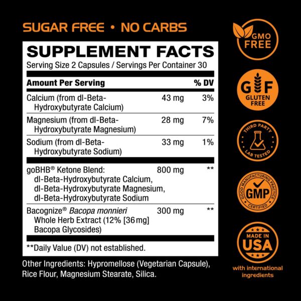 Producto Real Ketones paquete 30 dosis para enfoque mental