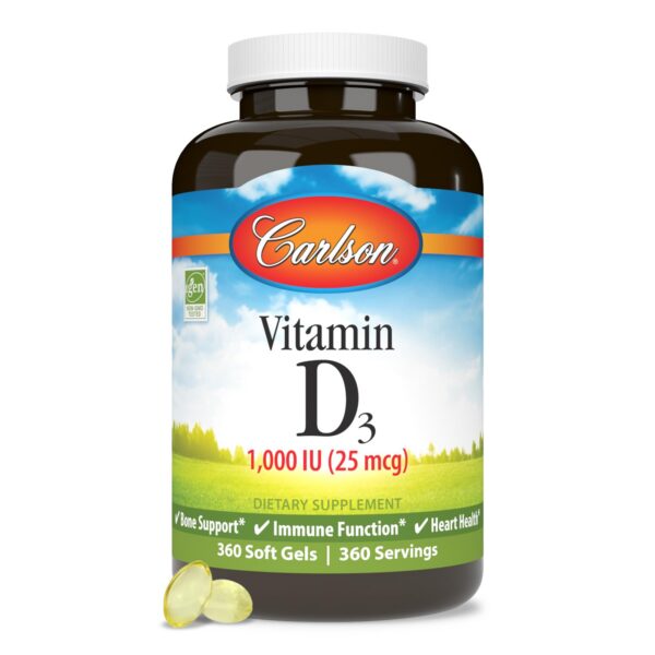 Producto suplemento carlson vitamina d3 apoyo huesos