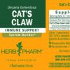 Producto uña de gato Herb Pharm para apoyo inmunológico