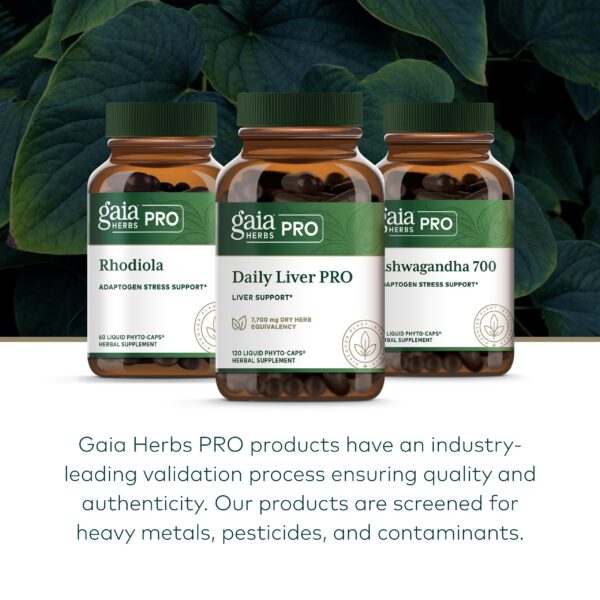 Producto vegano Gaia Herbs Pro Daily Liver con ingredientes orgánicos