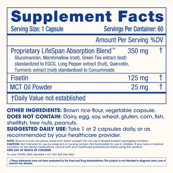 Version 1.0.0 Frasco ProHealth Fisetin en estante