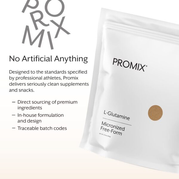 Frasco Promix L-Glutamine sin sabor trasera