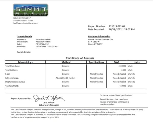 Pruebas de laboratorio de calidad