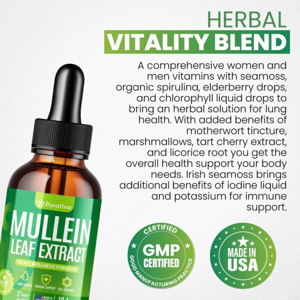 Version 1.0.0 Caja gotas de Mullein para limpieza pulmonar