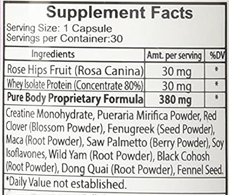 Envase blanco frontal de Pure Body Vitamins