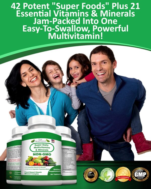 Pure Healthland multivitamínico suplemento diario natural