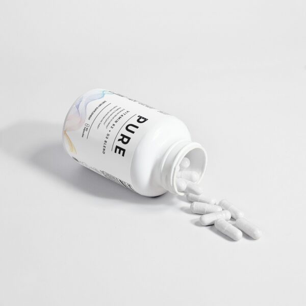 Cápsulas PURE LIFE K2 + D3 para suplementos diarios
