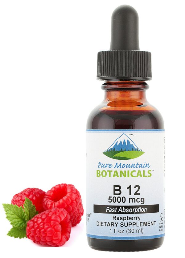 Pure mountain botanicals vitamina b12 kosher sin gluten 5000 mcg gotas