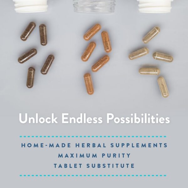 PureCaps USA cápsulas tamaño 3 para rellenar suplementos caseros