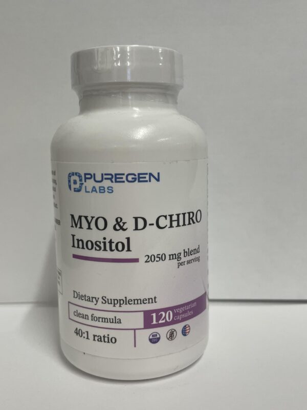 Version 1.0.0 Primer plano de cápsulas de inositol