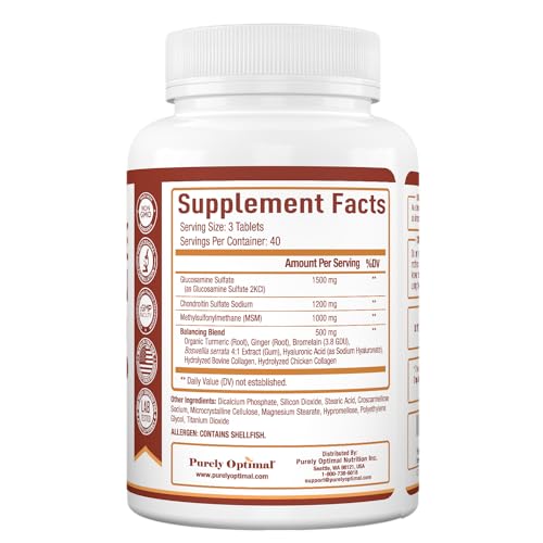 Frasco con tabletas de glucosamina