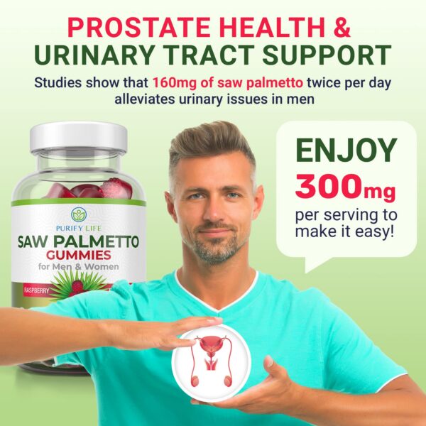 Purify Life Saw Palmetto gummies suplemento natural sin gluten