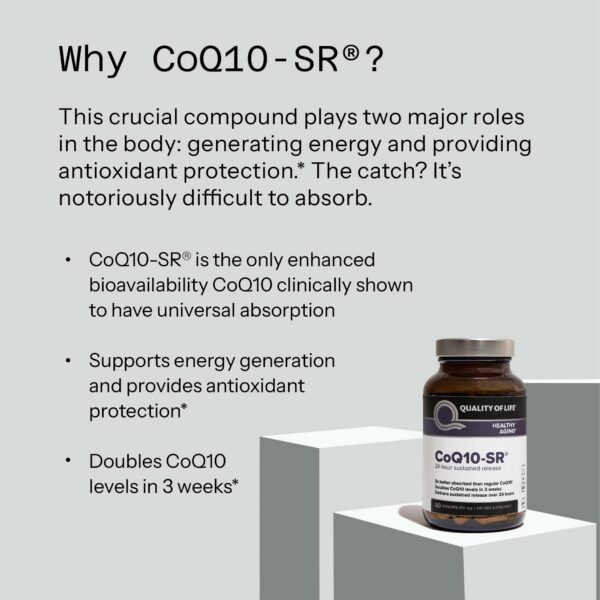 Frasco CoQ10 SR etiqueta